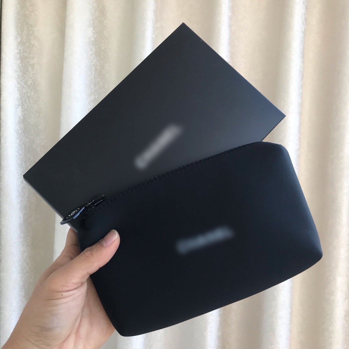 Upgraded Counter Gift Classic Black Neoprene Cosmetic Bags