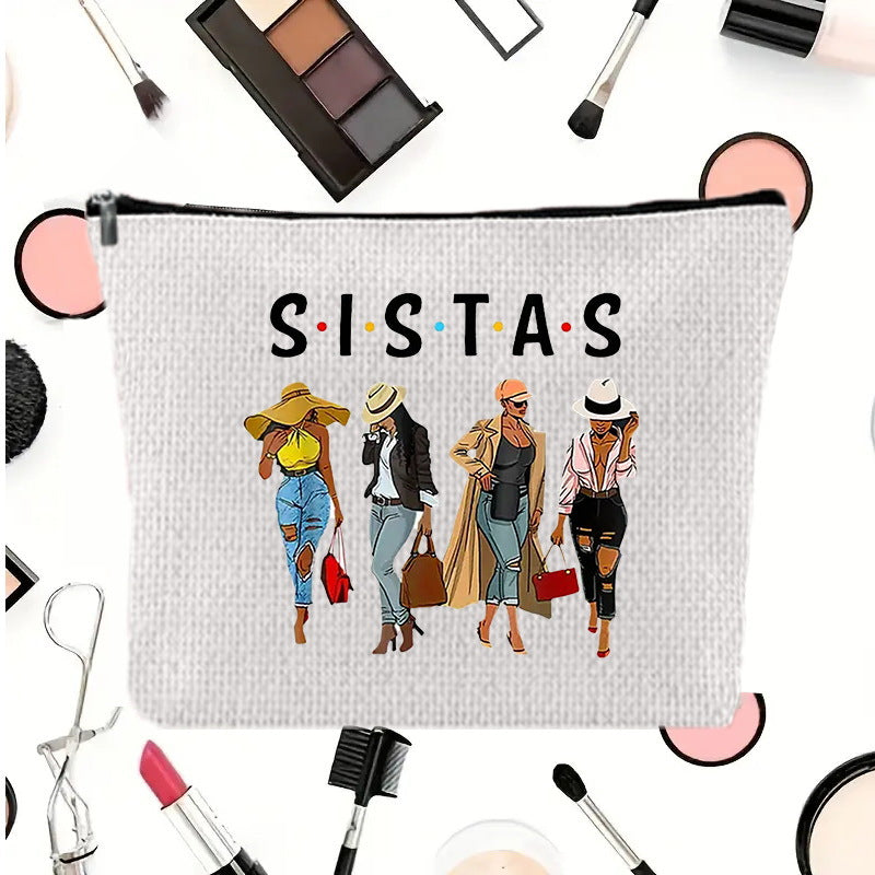 Printing Buggy Large Capacity Simple Zipper Makeup Bag
