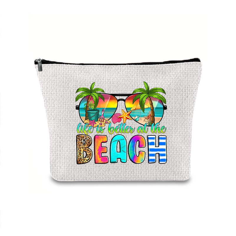 Printing Buggy Large Capacity Simple Zipper Makeup Bag