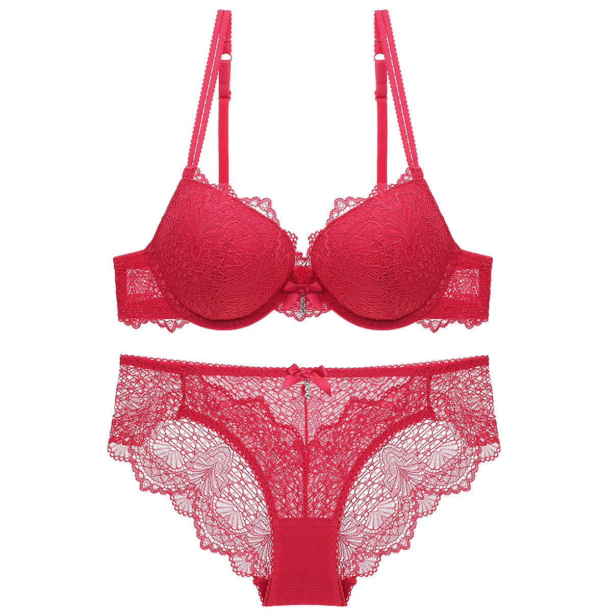 V Small Breast Exaggerating Push Up Lingerie Sets