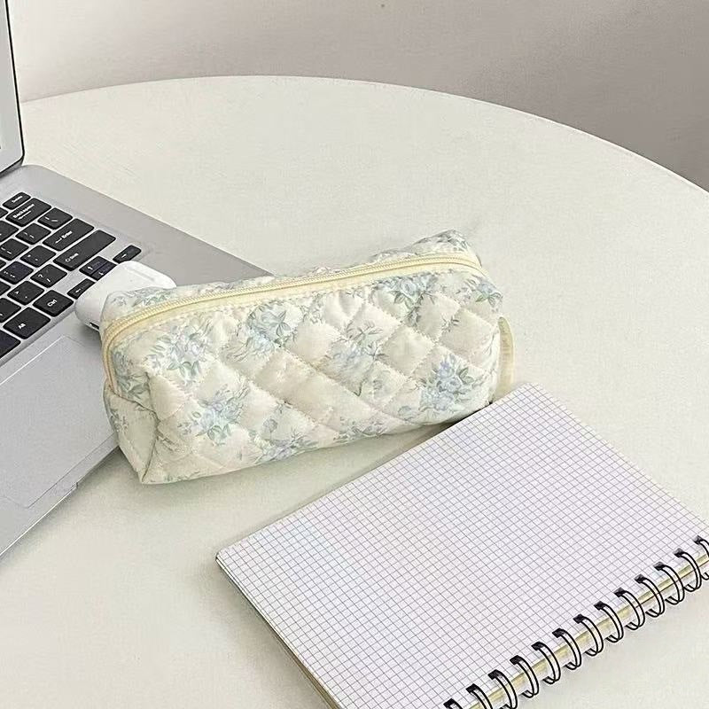 Wind Large Capacity Fabric Bow Printing Buggy Minority Simple Stationery Bags
