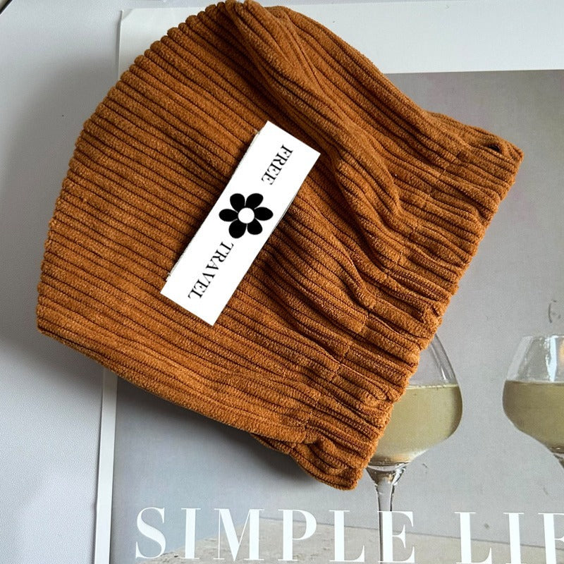 Unique Women's Shrapnel Storage Portable Corduroy Cosmetic Bags