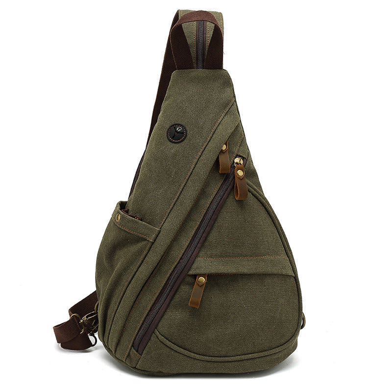 Creative Men's Canvas Large Capacity Multifunctional Men's Chest Bags
