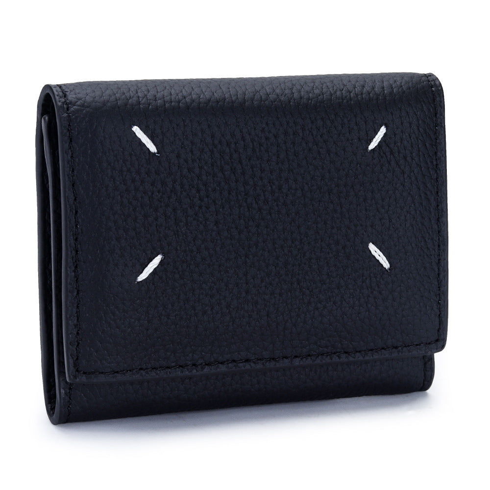 Women's Pure Cowhide Short Fashion Genuine Leather Purses