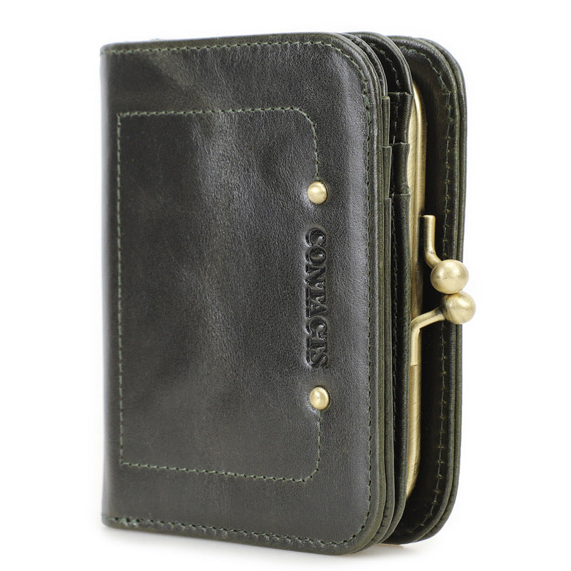 Women's Black Angel Swiping Fashion Metal Iron Ladies Wallets