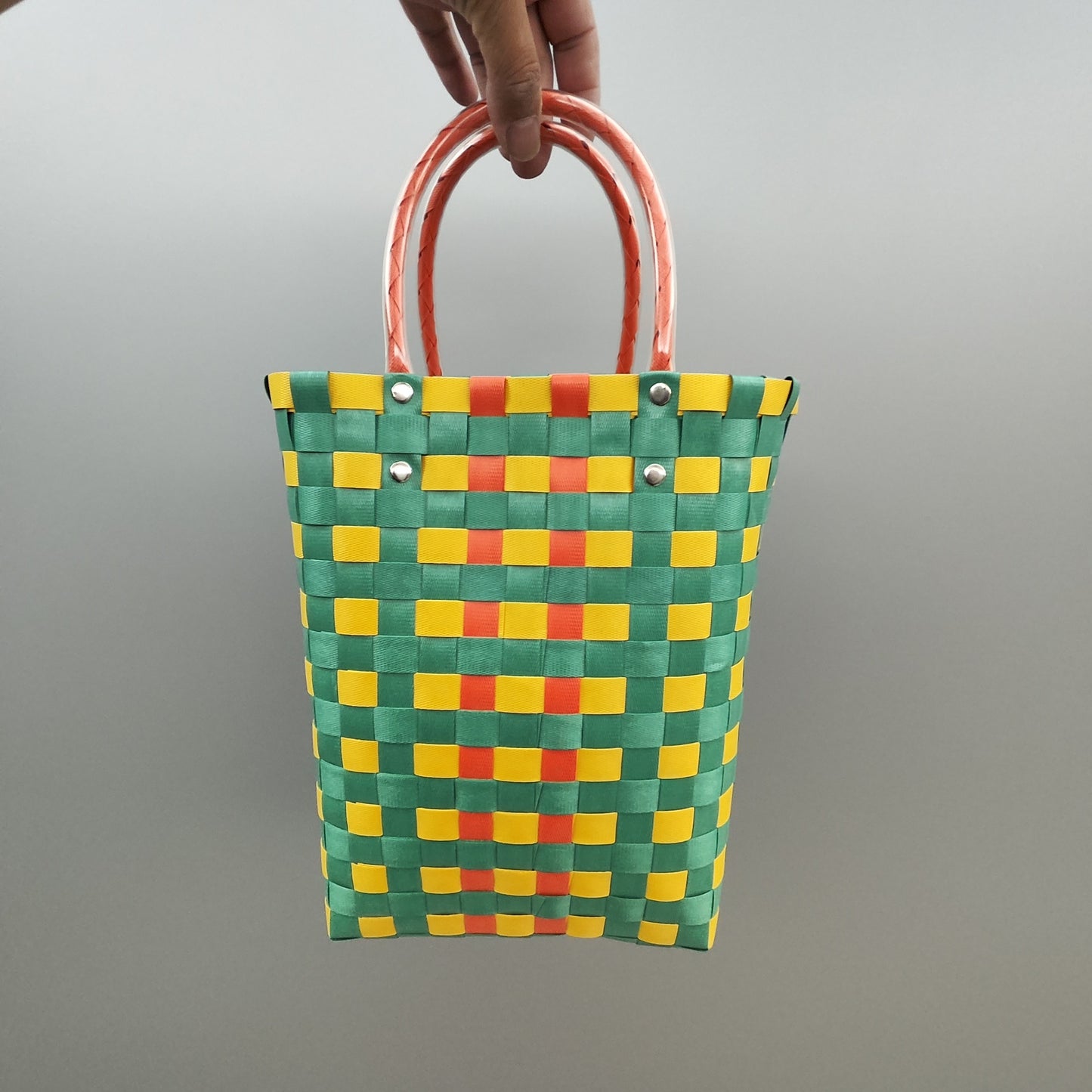 Vertical Simple Fashion Woven Storage Basket Handbags