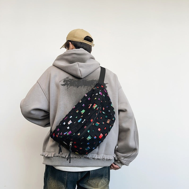 Women's & Men's & Color Plaid Texture Large Capacity Trend Bags