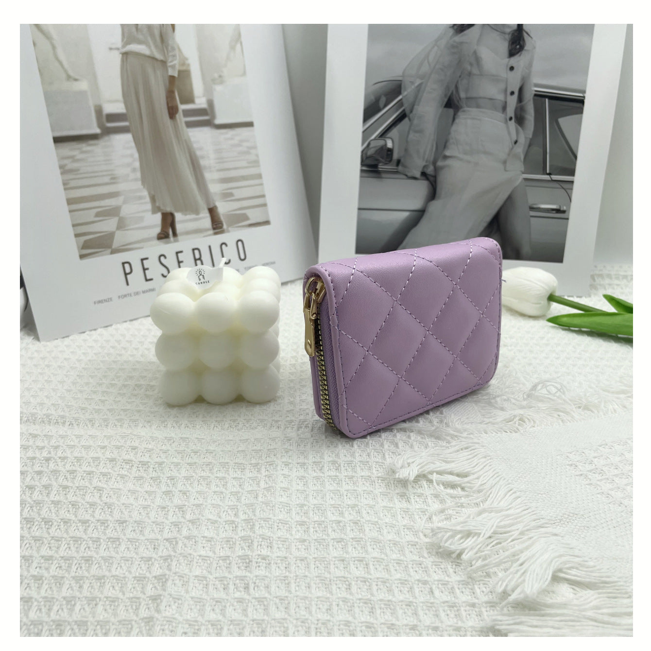 Women's Sleeve For Cards Storage Embroidered Diamond Card Holder