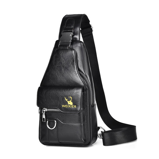 Men's Retro Easy Matching Large Capacity Waterproof Men's Chest Bags