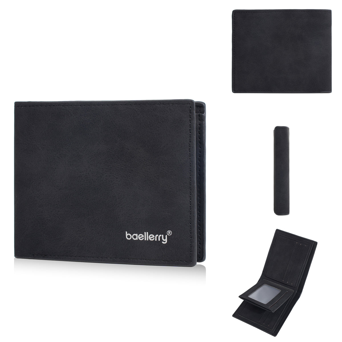 Men's Short Minimalist Multiple Slots Frosted Horizontal Men's Wallet