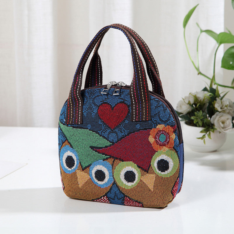 Women's Going Out To Vegetables Mummy Weaving Ethnic Style Handbags