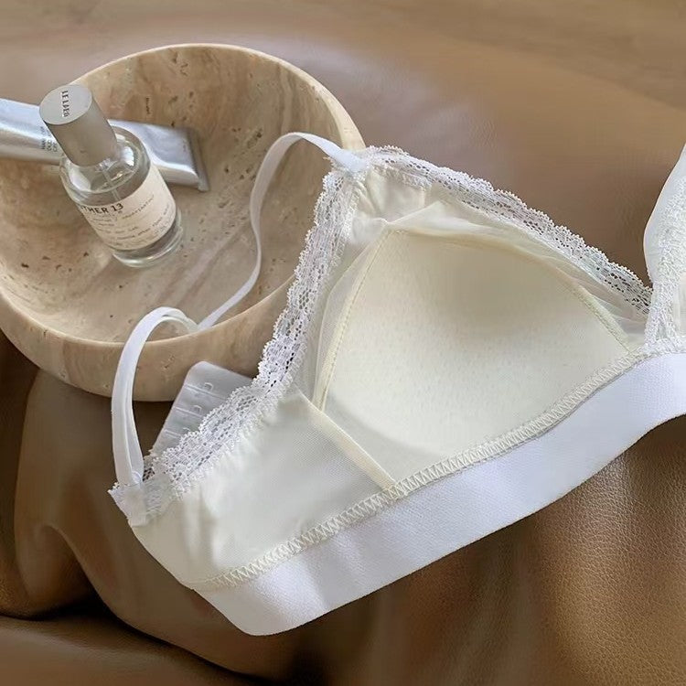 Triangle Cup Wireless Comfortable Spaghetti Strap Underwear Everyday Bras