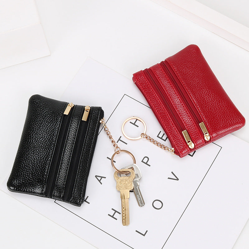 Women's Leather Tactile Feel License Soft Coin Purses