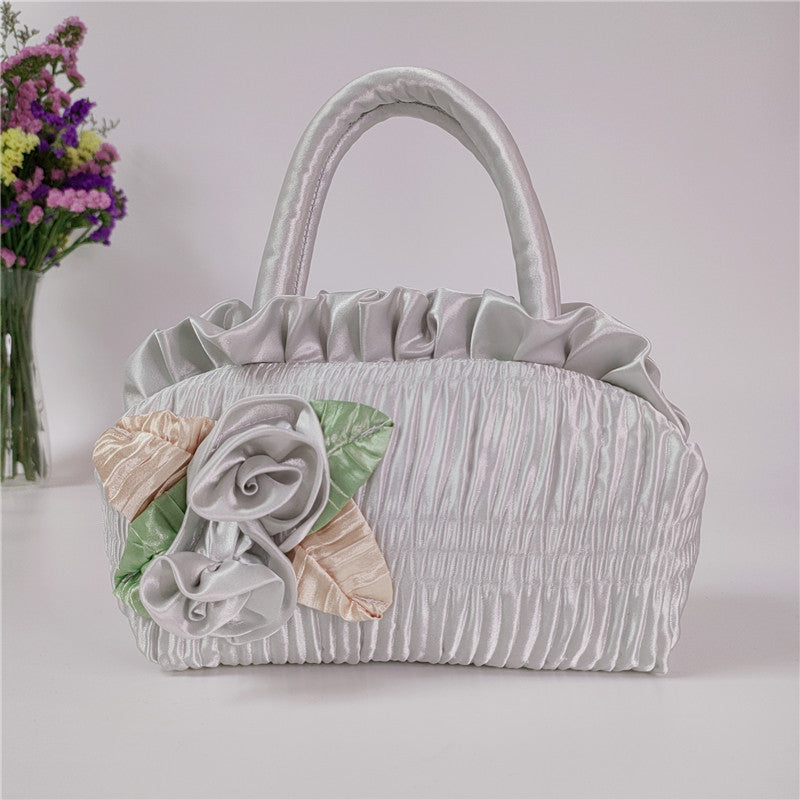 Korean Exquisite Handmade Flower Mother Sweet Handbags