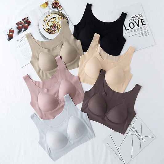 Women's Wireless Underwear Breathable Traceless One-piece Sleep Thin Big Bras