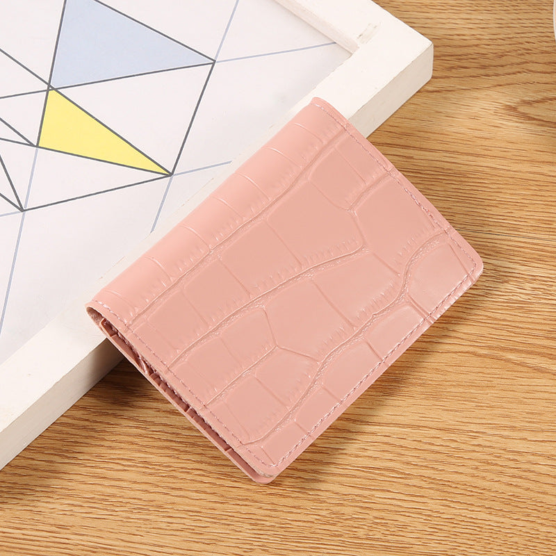 Women's Short Exquisite Hasp Clutch Fashion Two Card Holder