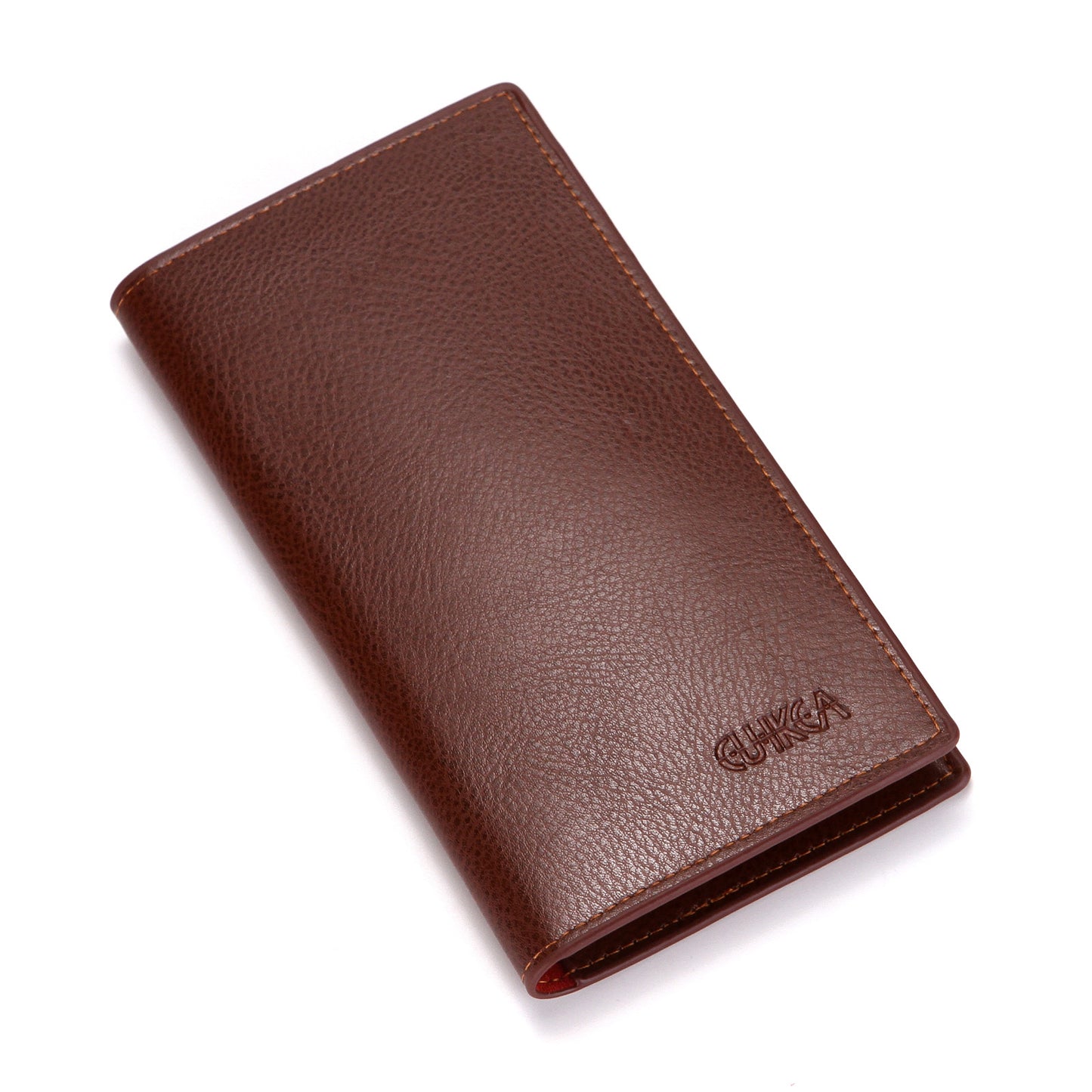 Men's Long Leather Litchi Pattern Multiple Slots Men's Wallets