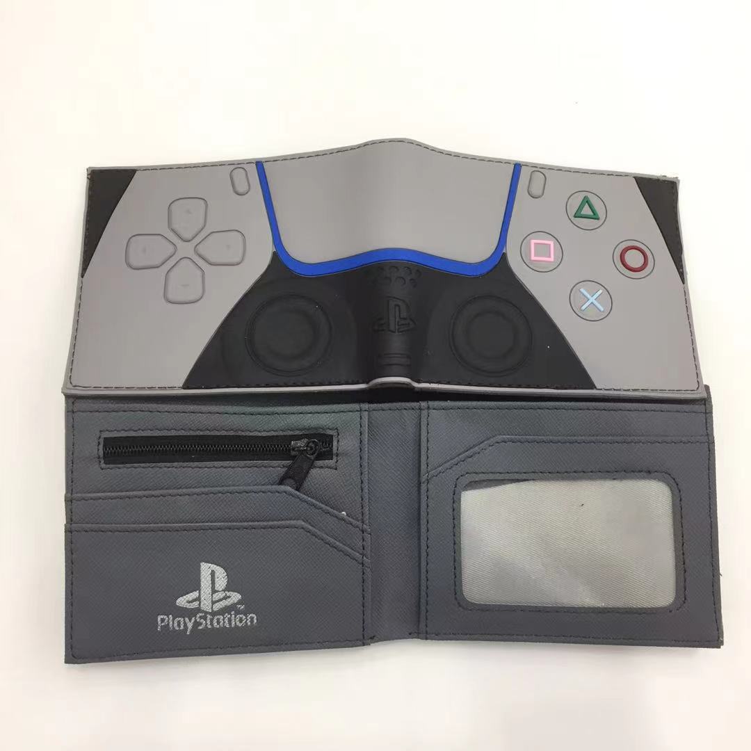 Men's Unique Cool Short Gray Bifold Coin Purses