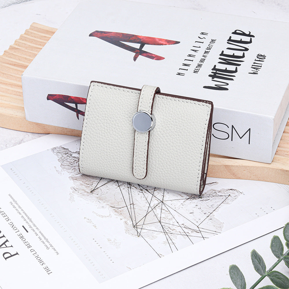 Women's Layer Short Cowhide Mini Fashion Genuine Leather Ladies Wallet