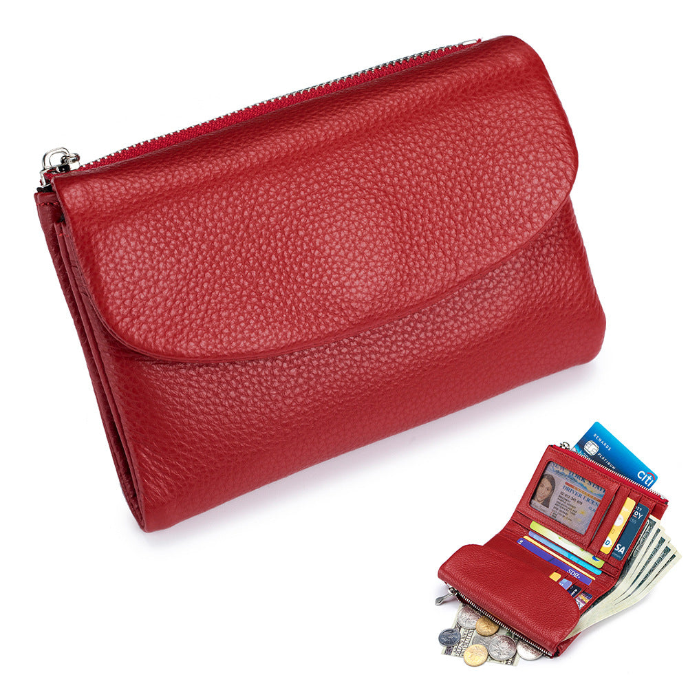 Women's Chic Soft Textured Clutch Large Capacity Ladies Wallets