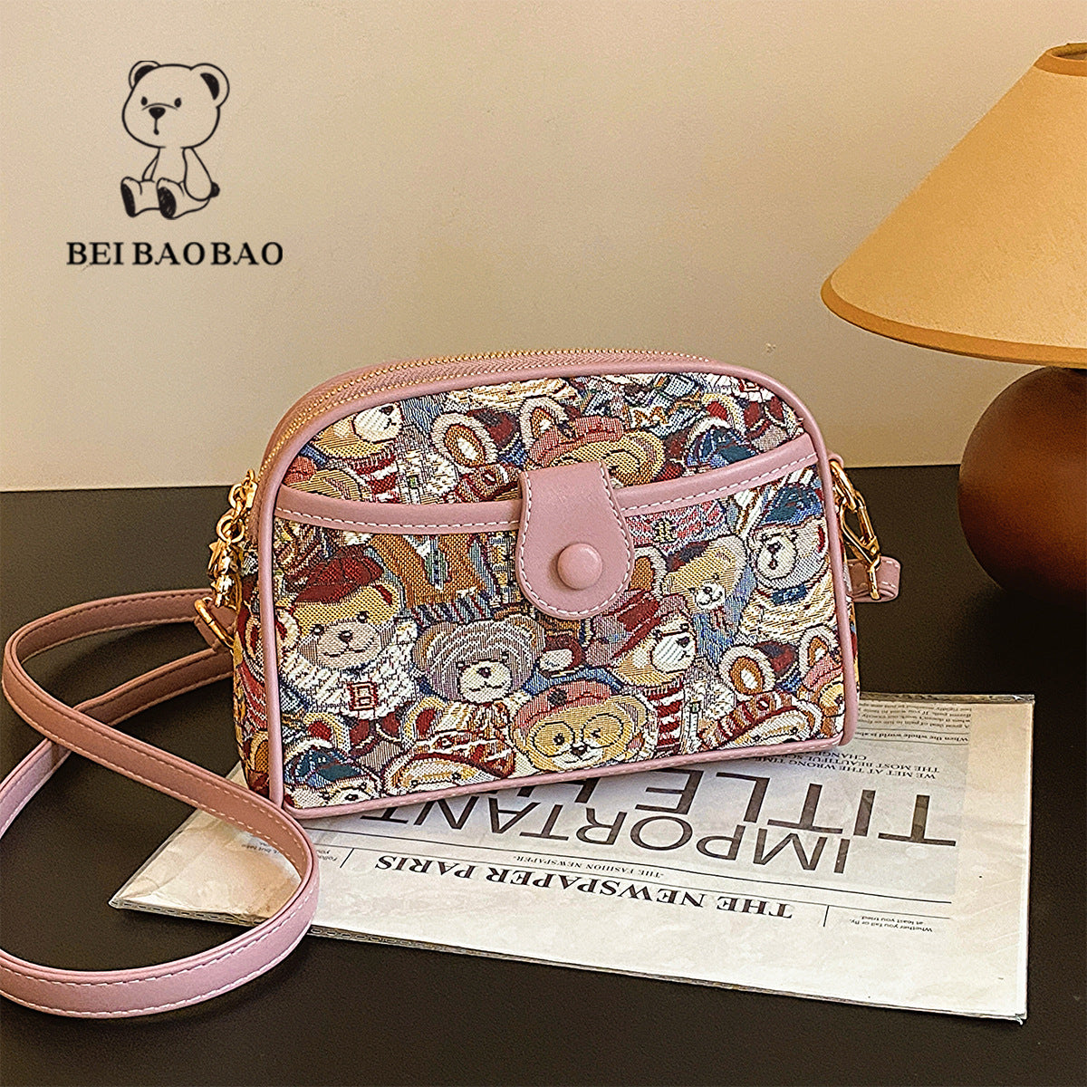 Versatile Source Summer Canvas Semicircle Fashion Women's Messenger Bag