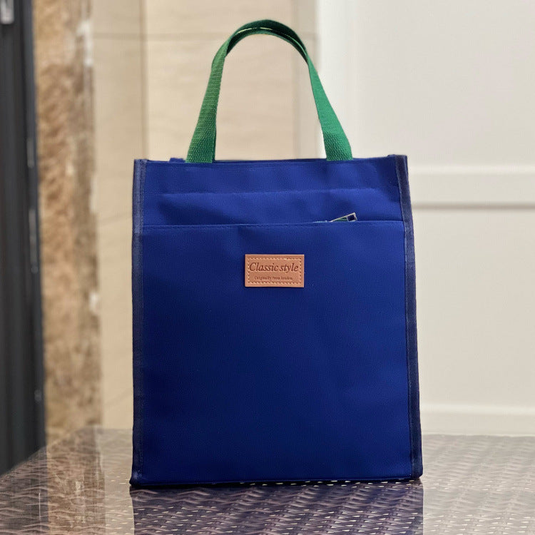 Canvas Solid Color Unisex Simple Lunch Box Handbags