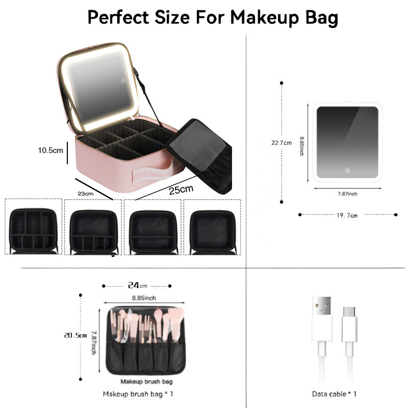 With Mirror Simple Artist City Convenient Cosmetic Cases