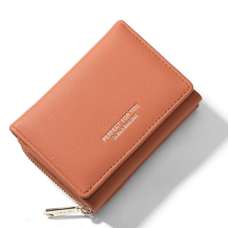 Stylish Women's Short Zipper Simple Multifunctional Coin Purses