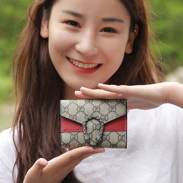 Classic Women's Popular Simple Short Three-fold Ladies Wallets