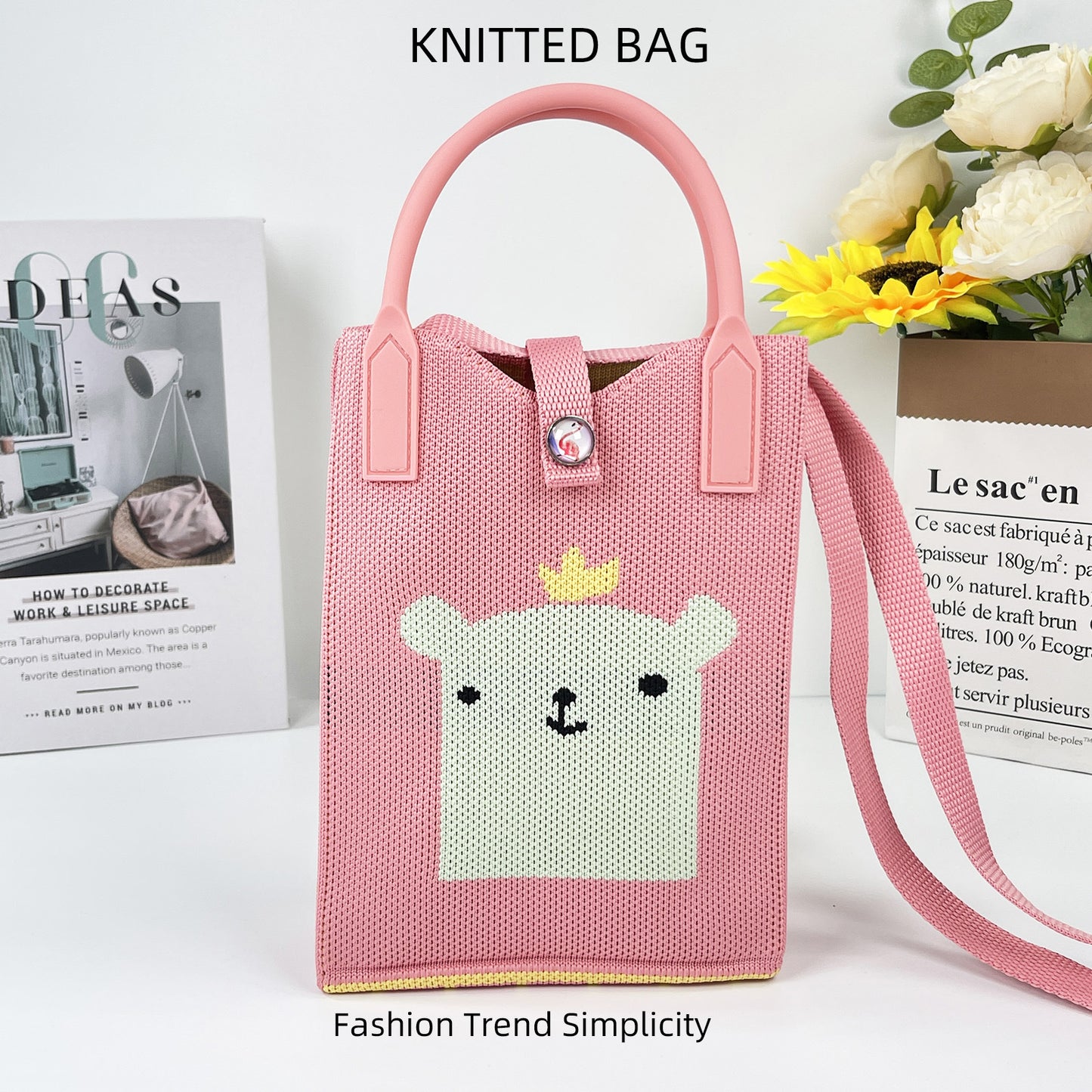 Pretty Knitted Mobile Mason Korean Mini Bags