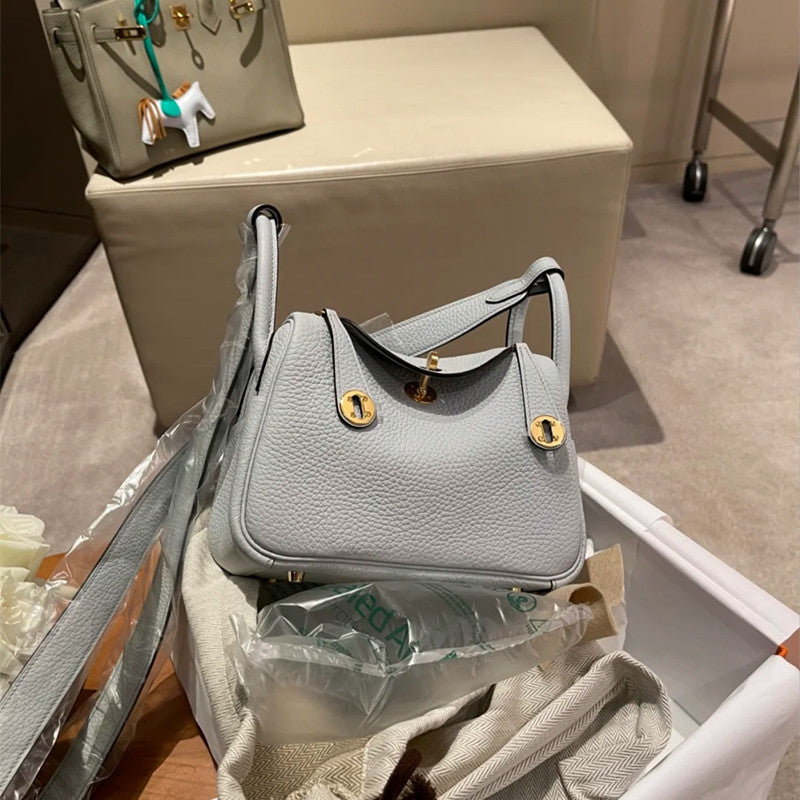 Women's Mini Doctor Cow Leather Portable Medical Handbags