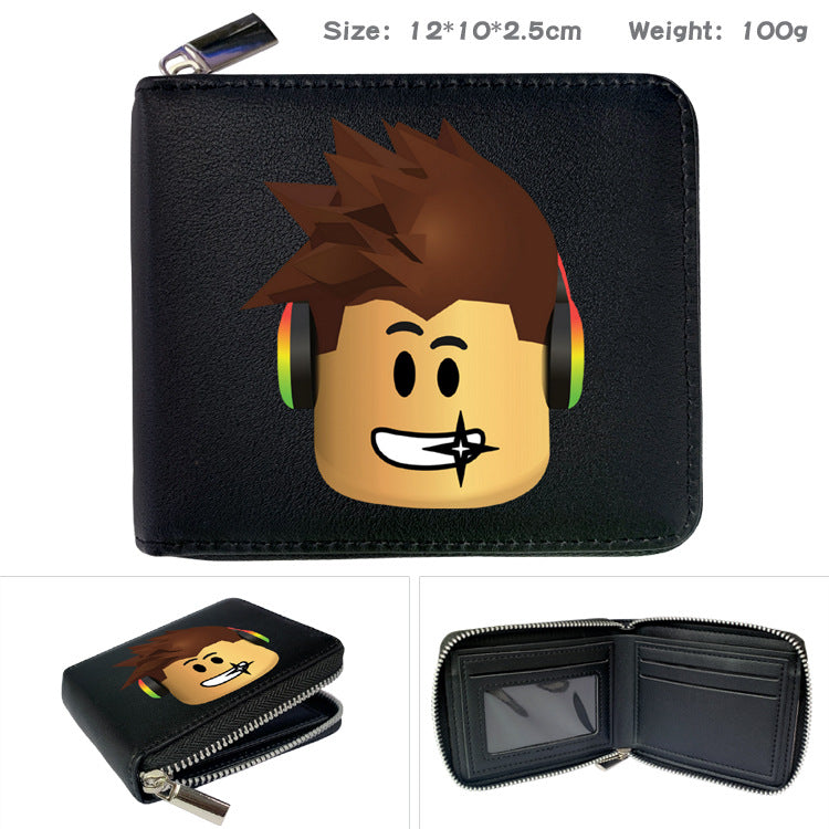 Virtual World Peripheral Zipper Game Fold Men's Wallets
