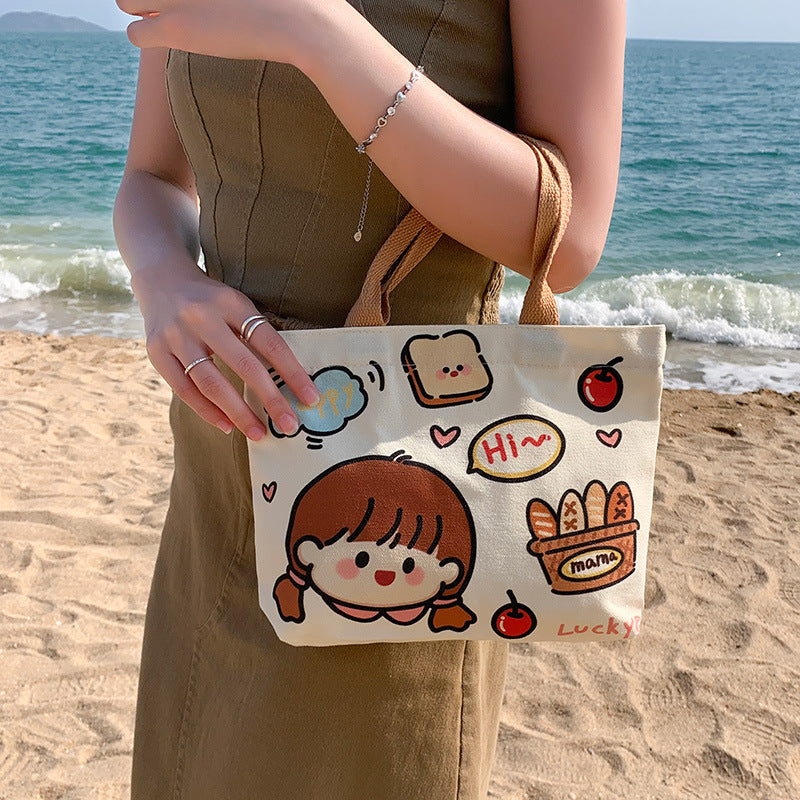 Large Capacity Commuter Lunch Simple Versatile Handbags