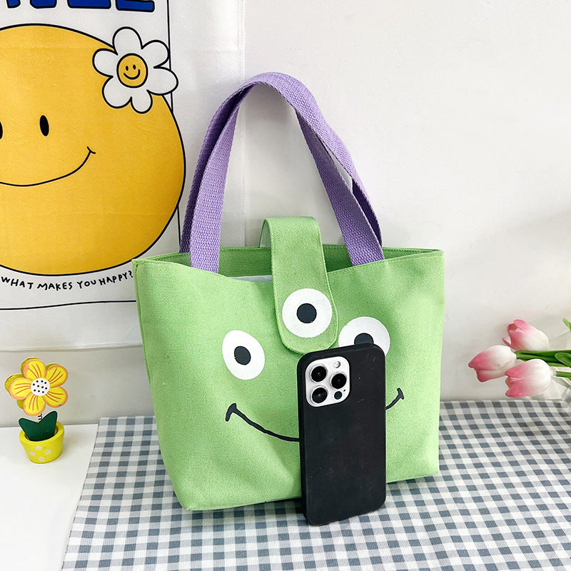 Fashion Fresh Green Beautiful Cartoon Portable Handbags