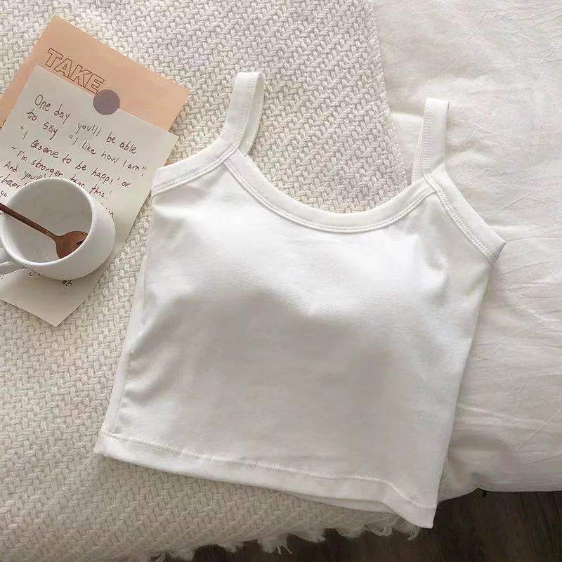 Women's Worn Outside Beautiful Back Basic Underwear Tanks Camis