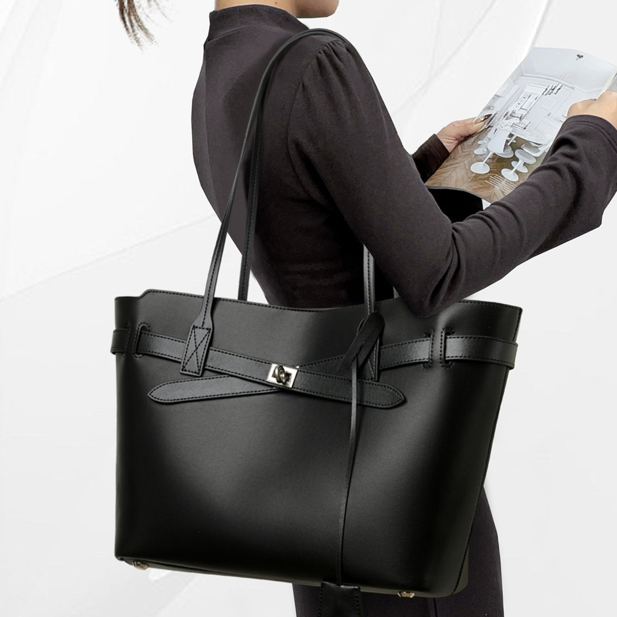 Women's Genuine Leather First Layer Cowhide Big Bags