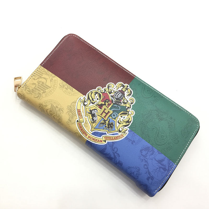 Women's Retro Brown Stitching Contrast Color Hogg Coin Purses