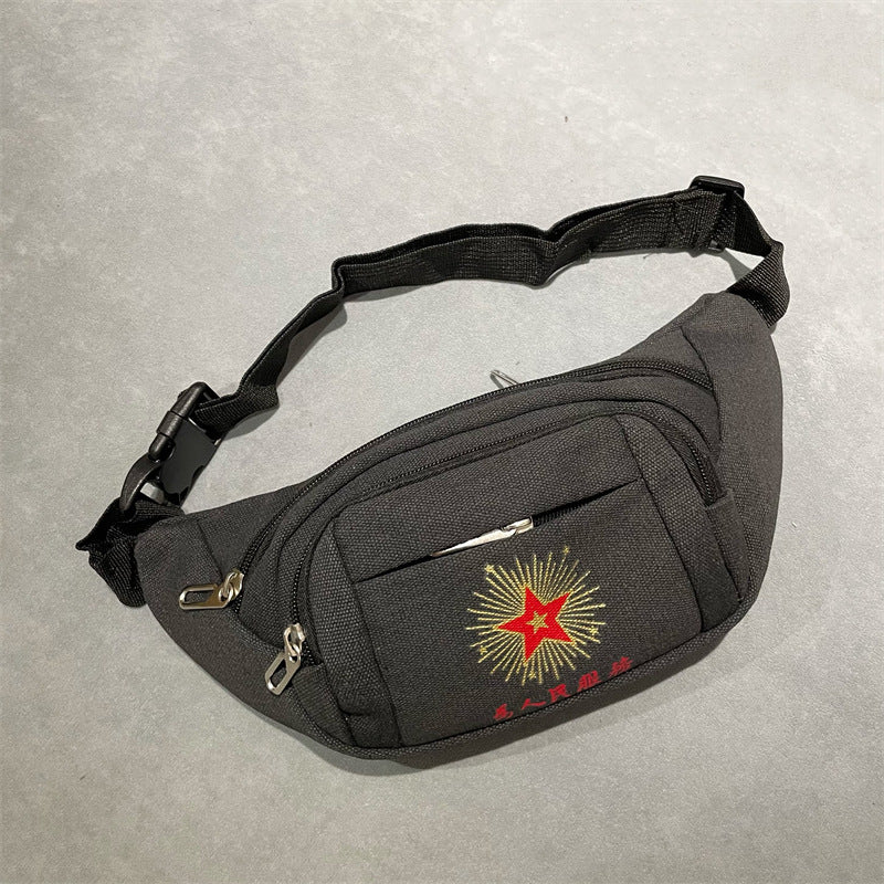 Women's & Men's Thick Canvas Large Capacity For Construction Men's Waist Packs