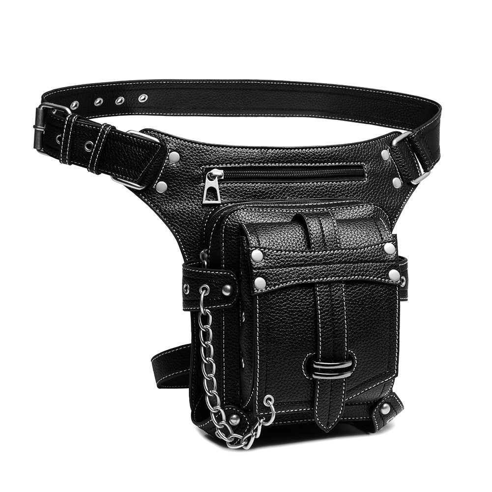 Men's Graceful Female Motorcycle Riding Legging Men's Waist Packs