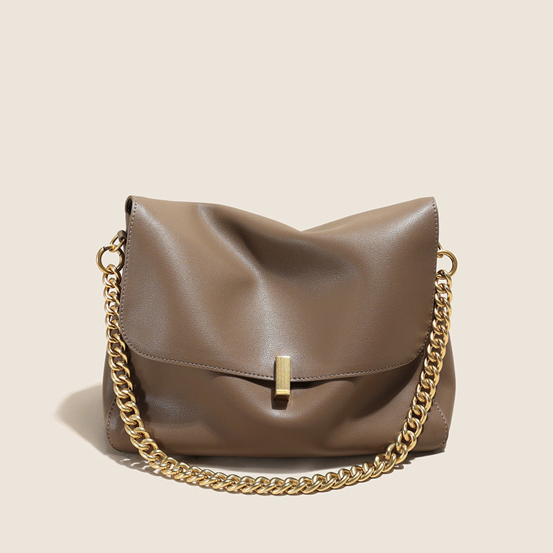 Women's Genuine Leather Fashion Simple Design Shoulder Bags