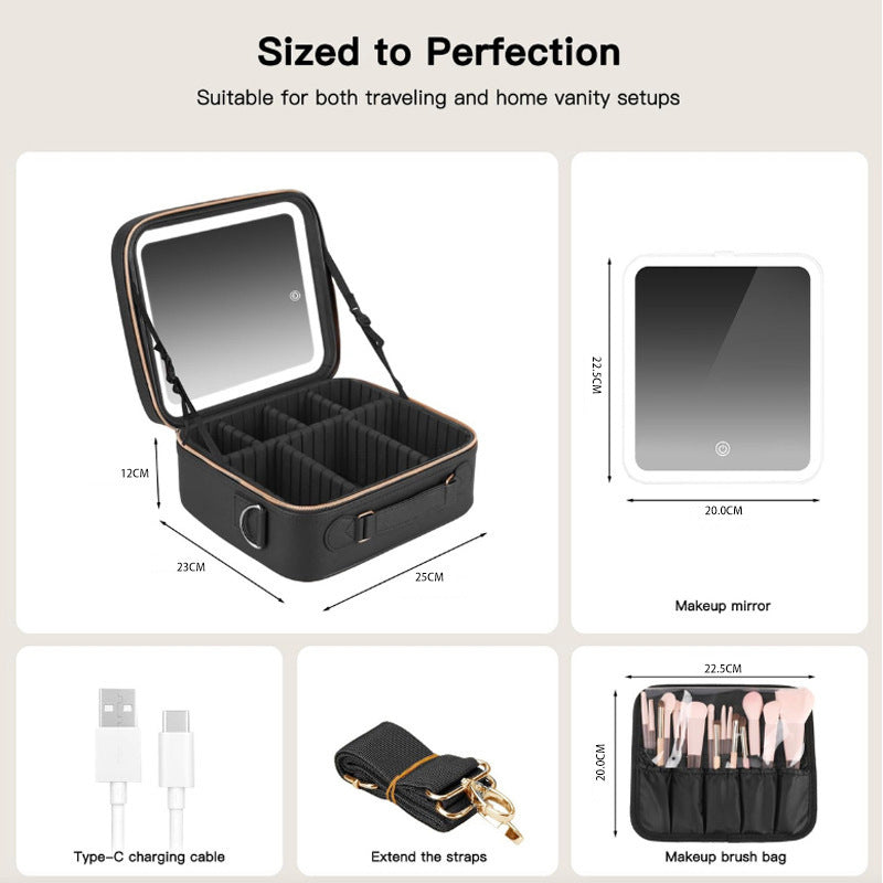 With Mirror Simple Artist City Convenient Cosmetic Cases