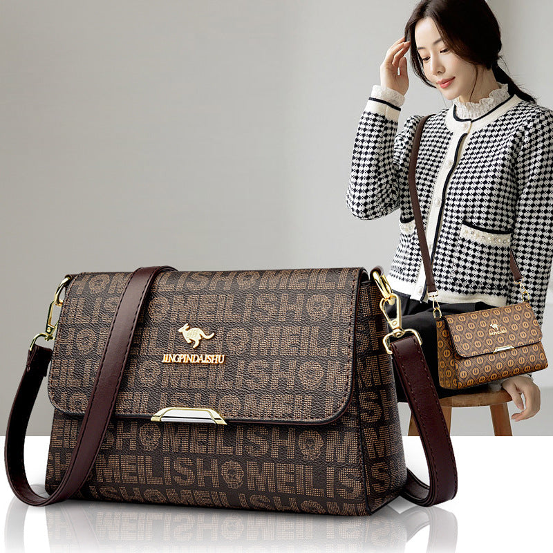 Women's Soft Leather Female Mother Portable Fashion Retro Bags