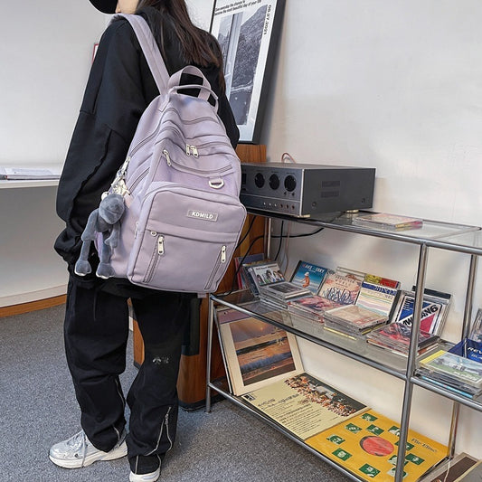 Women's & Men's & Korean High College Versatile Large Backpacks