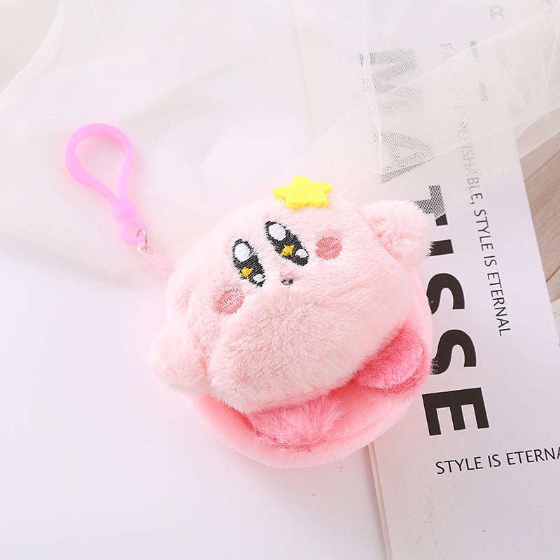 Plush Kirby Cute Pink Zipper Earphone Coin Purses