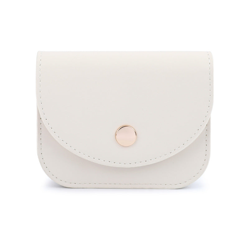 Women's Korean Style Niche Solid Color Sweet Card Holder