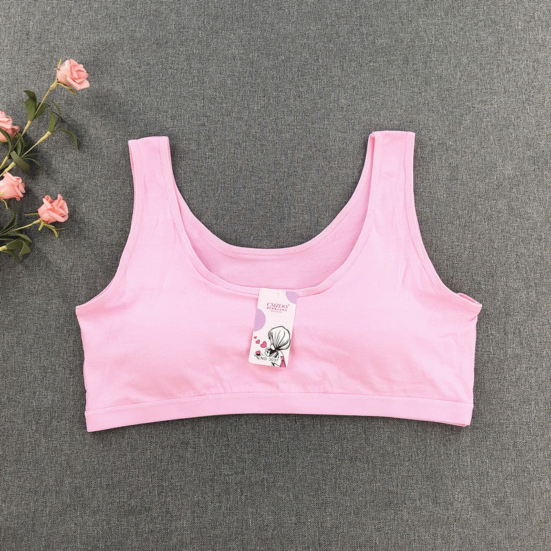 Development Period Pure Color Cotton Exercise Small Vest Wireless Tanks Camis