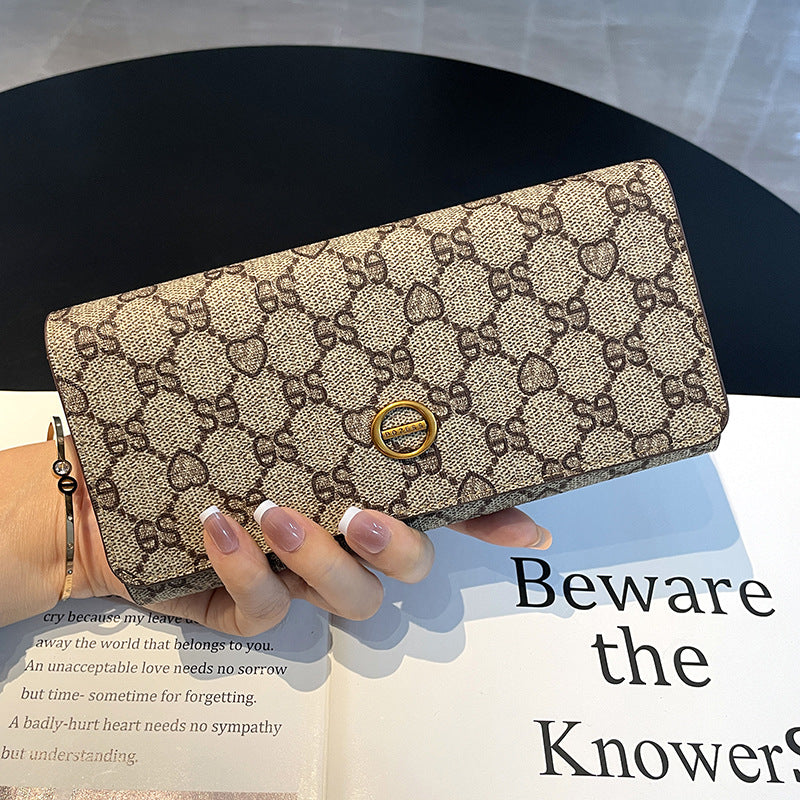 Women's Source Long Large Capacity Two-fold Simple Fashion Ladies Wallet