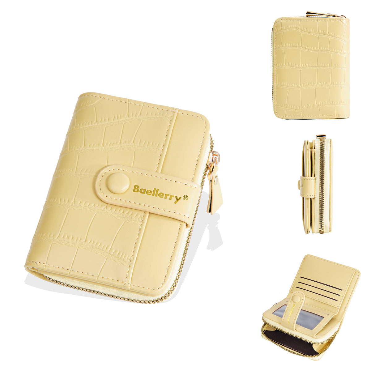 Women's High-grade Short Stone Pattern Multiple Slots Coin Purses