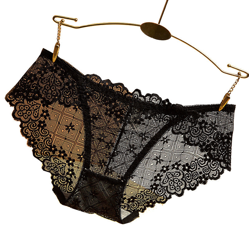 Women's Transparent Sexy Ladies Hollow Low Waist Breathable Panties
