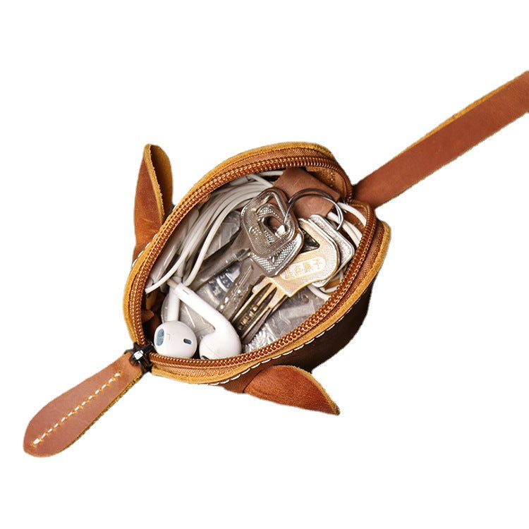 Cowhide Genuine Leather Mouse Cartoon Multifunctional Portable Coin Purses